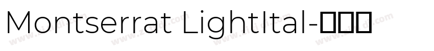 Montserrat LightItal字体转换